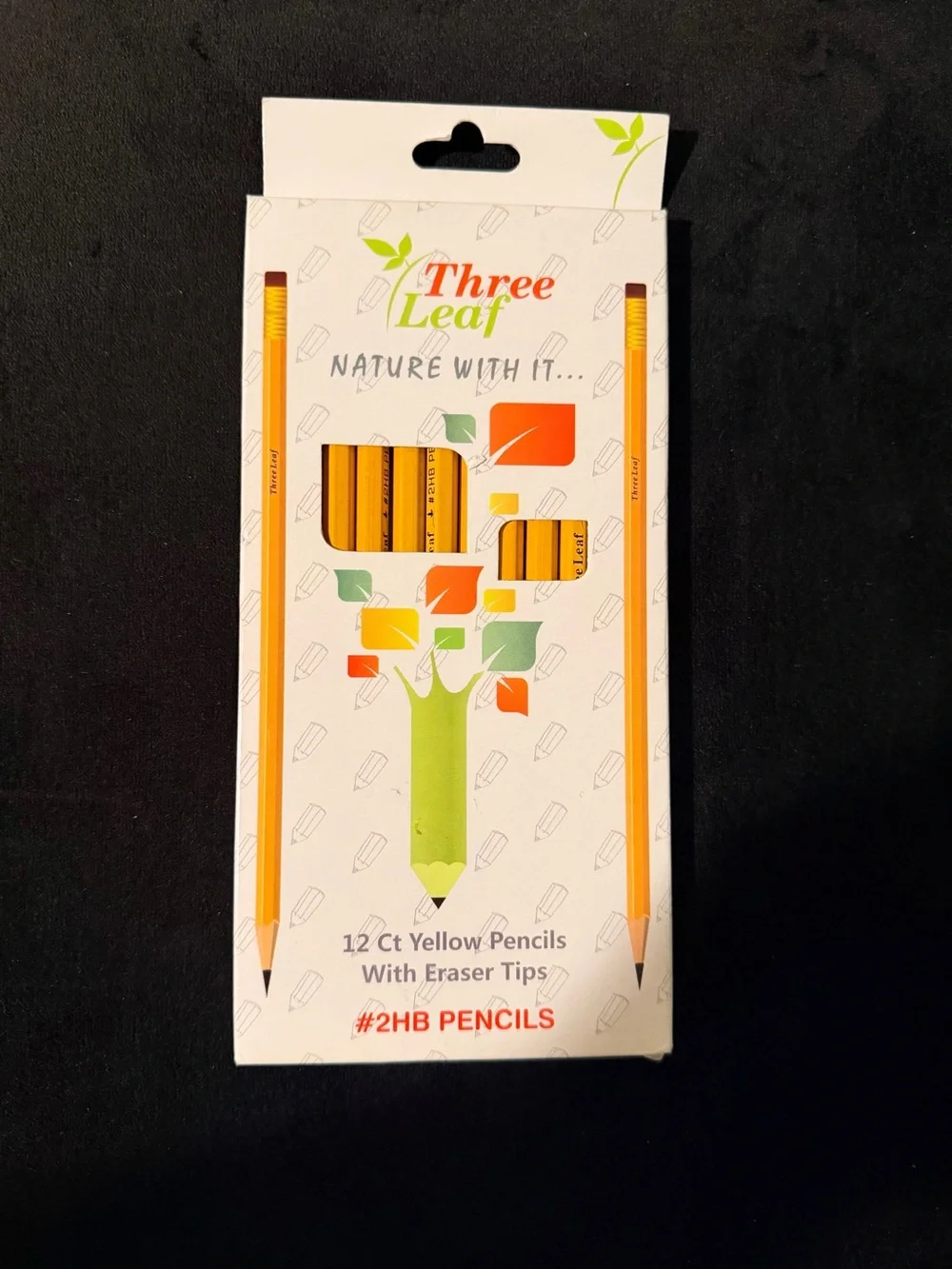 New Three Leaf #2 HB Yellow Wood Pencils | 12 Ct | Eco Friendly School Supplies